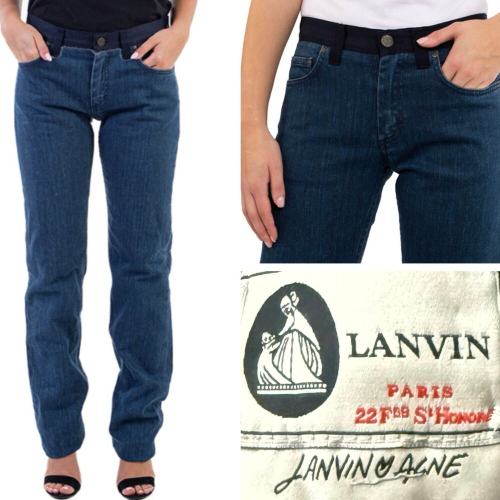Lanvin Paris loves X ACNE STUDIOS jeans high waist rise Limited Edition RARE 26